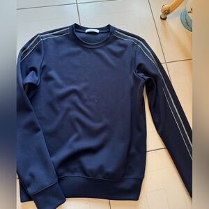 AREA Dark Blue Top with Stitch Accents